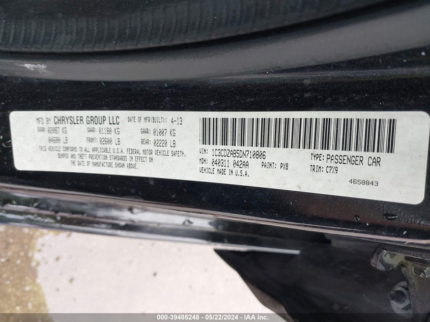 2013 DODGE AVENGER SE - 1C3CDZAB5DN710806