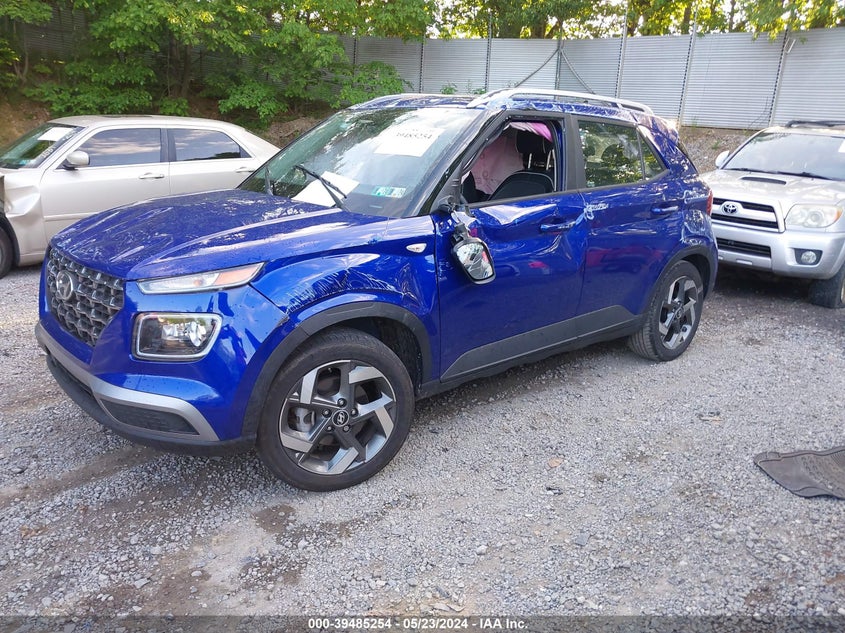 2022 Hyundai Venue Limited VIN: KMHRC8A38NU186002 Lot: 39485254