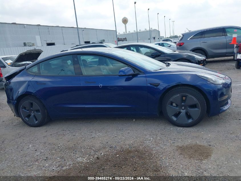 2022 Tesla Model 3 Long Range Dual Motor All-Wheel Drive VIN: 5YJ3E1EB0NF168597 Lot: 39485274