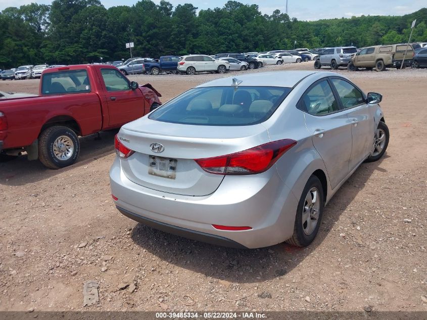 2015 Hyundai Elantra Se VIN: 5NPDH4AE9FH590044 Lot: 39485334