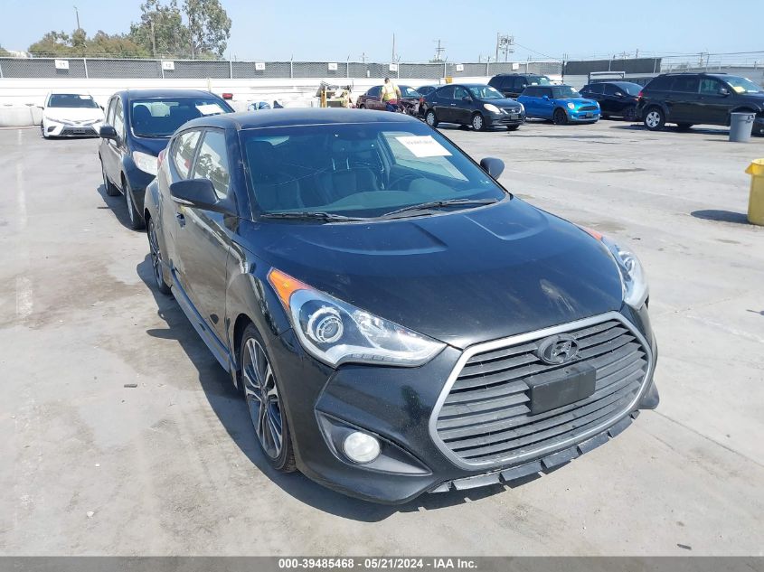 2016 Hyundai Veloster Turbo VIN: KMHTC6AE1GU255630 Lot: 39485468