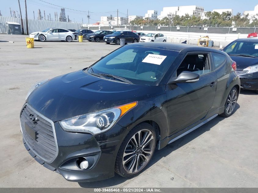 2016 Hyundai Veloster Turbo VIN: KMHTC6AE1GU255630 Lot: 39485468