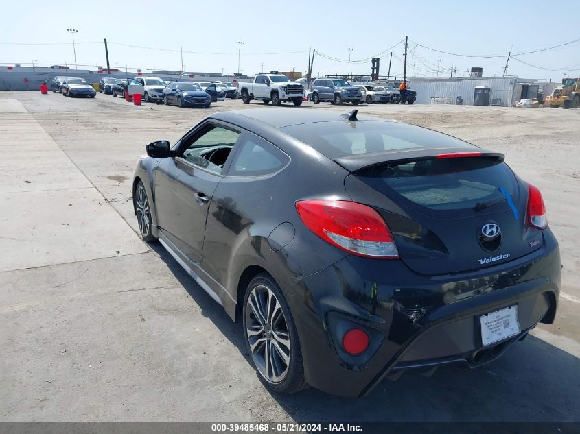 2016 Hyundai Veloster Turbo VIN: KMHTC6AE1GU255630 Lot: 39485468