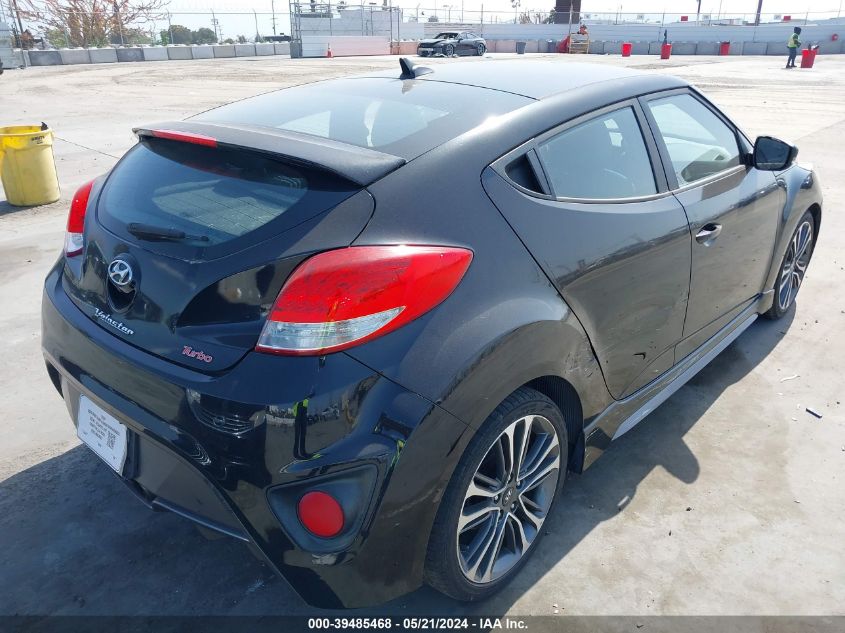 2016 Hyundai Veloster Turbo VIN: KMHTC6AE1GU255630 Lot: 39485468