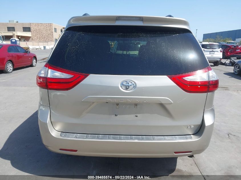 2015 Toyota Sienna Le 8 Passenger VIN: 5TDKK3DC1FS683566 Lot: 39485574