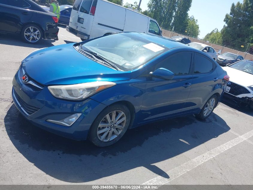 2015 Hyundai Elantra Se VIN: KMHDH4AE0FU254123 Lot: 39485670