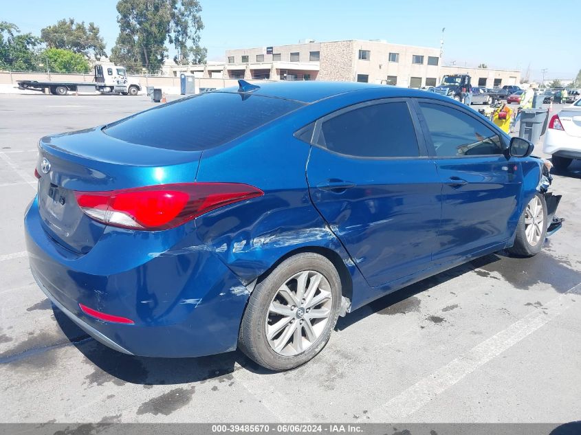 2015 Hyundai Elantra Se VIN: KMHDH4AE0FU254123 Lot: 39485670