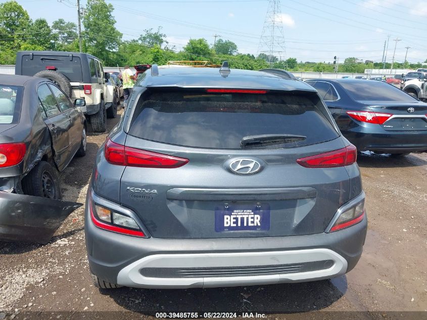 2022 Hyundai Kona Sel VIN: KM8K62AB1NU821123 Lot: 39485755