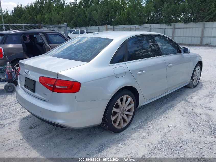 2014 Audi A4 2.0T Premium VIN: WAUAFAFL4EN027767 Lot: 39485808