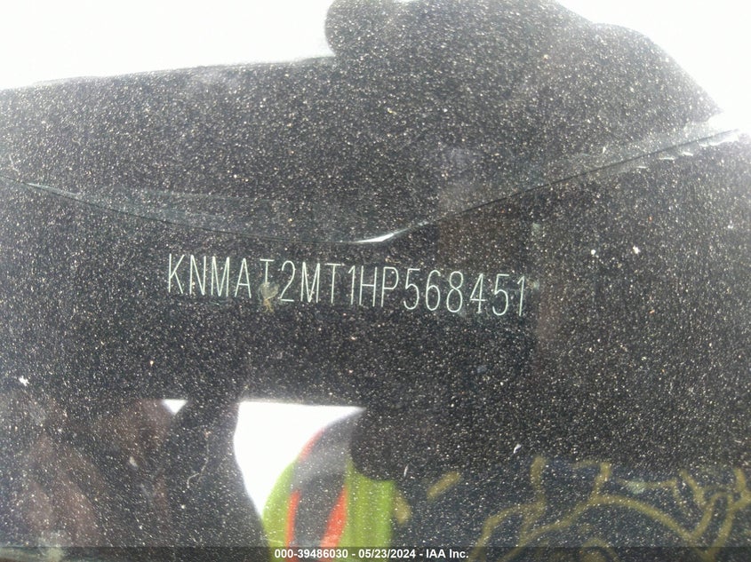 2017 Nissan Rogue S VIN: KNMAT2MT1HP568451 Lot: 39486030