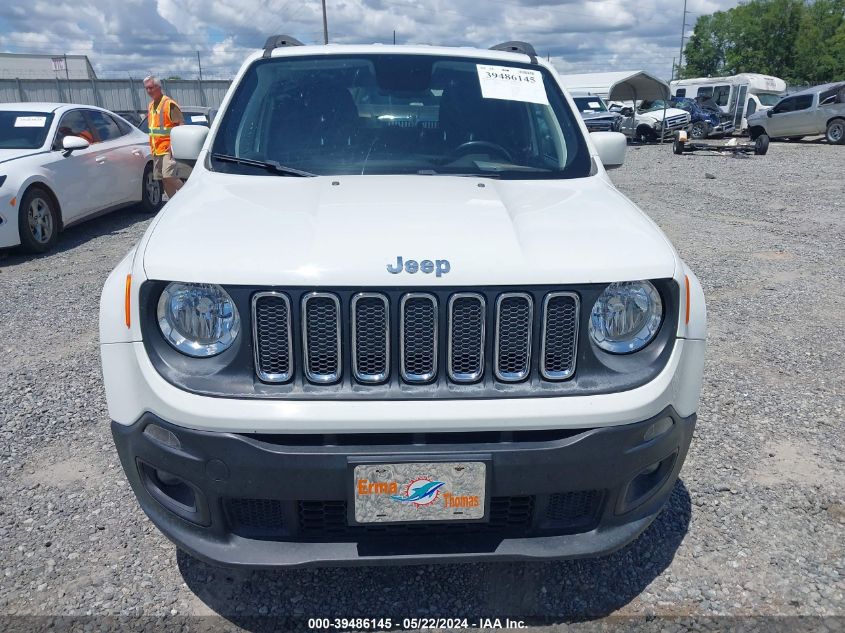 2018 Jeep Renegade Latitude Fwd VIN: ZACCJABB5JPH93581 Lot: 39486145