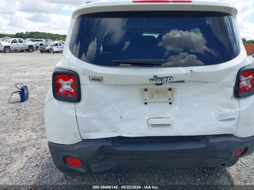 2018 Jeep Renegade Latitude Fwd VIN: ZACCJABB5JPH93581 Lot: 39486145