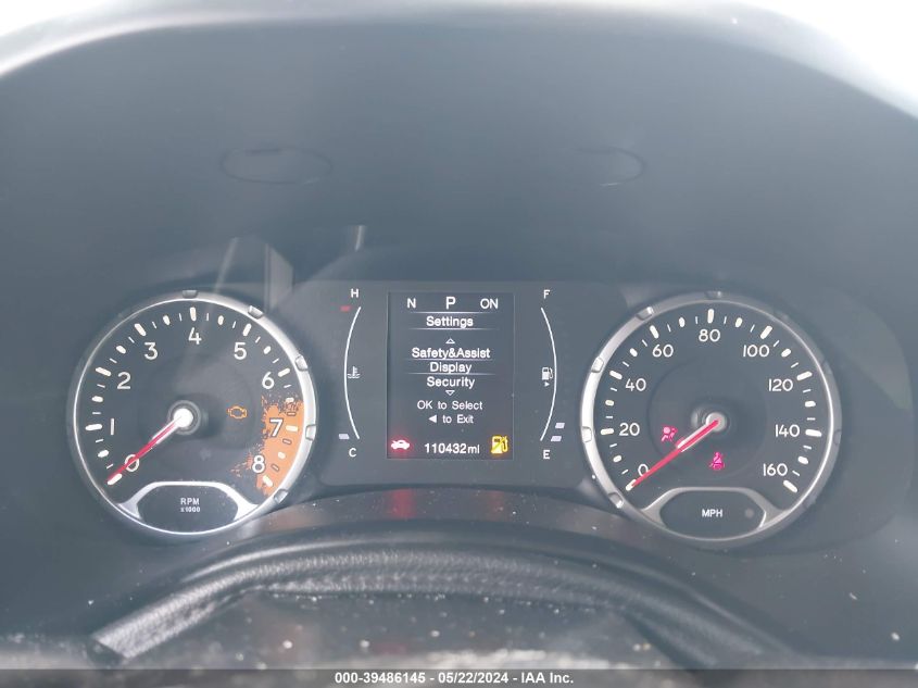 2018 Jeep Renegade Latitude Fwd VIN: ZACCJABB5JPH93581 Lot: 39486145