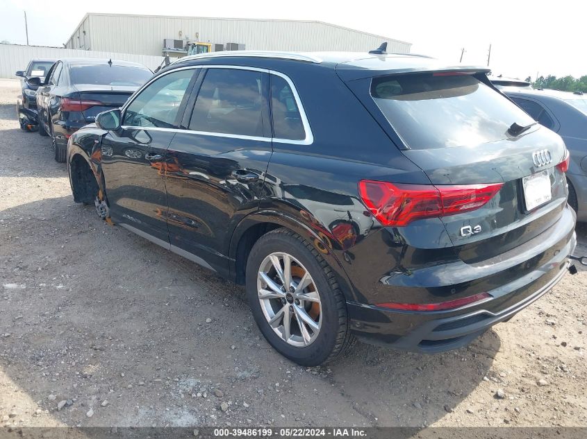 2023 Audi Q3 Premium 45 Tfsi S Line Quattro Tiptronic VIN: WA1DECF31P1119308 Lot: 39486199