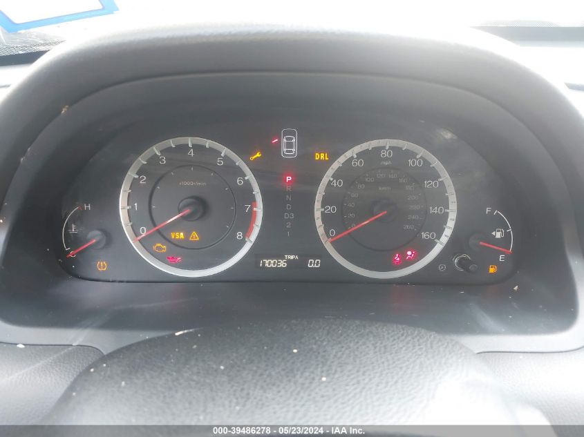 2010 Honda Accord 2.4 Lx-P VIN: 1HGCP2F42AA014025 Lot: 39486278