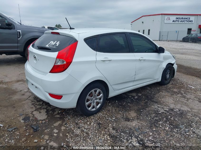 2013 Hyundai Accent Gs VIN: KMHCT5AE9DU130235 Lot: 39486303