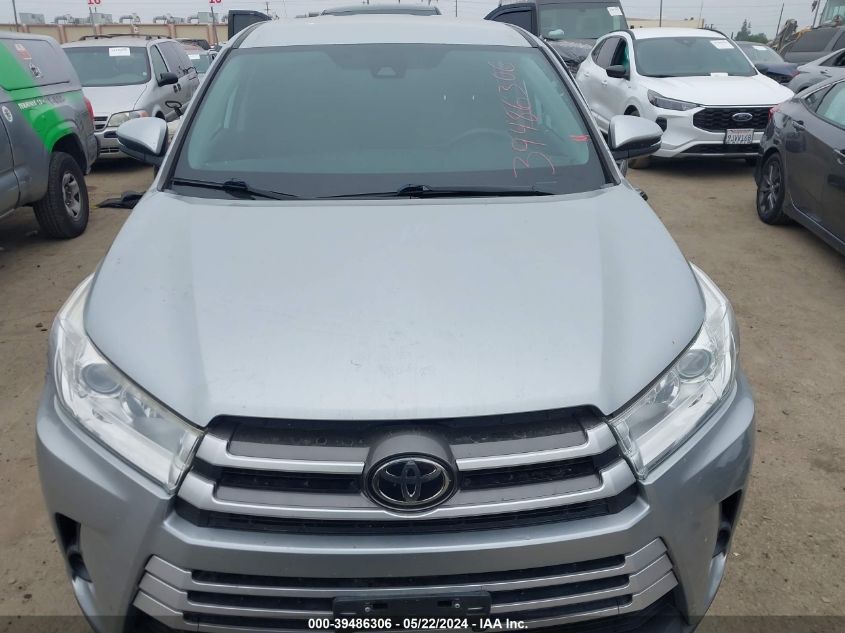 2019 Toyota Highlander Le VIN: 5TDZARFH8KS052224 Lot: 39486306
