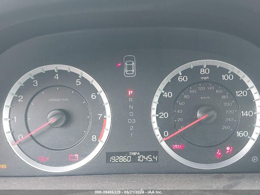 2010 Honda Accord 2.4 Ex-L VIN: 1HGCS1B87AA003779 Lot: 39486329