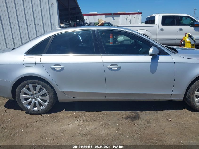 2013 Audi A4 2.0T Premium VIN: WAUAFAFL9DN038861 Lot: 39486455