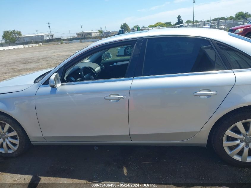 2013 Audi A4 2.0T Premium VIN: WAUAFAFL9DN038861 Lot: 39486455