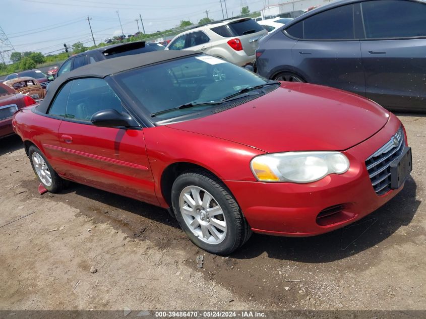 2004 Chrysler Sebring Gtc VIN: 1C3EL75R04N291982 Lot: 39486470