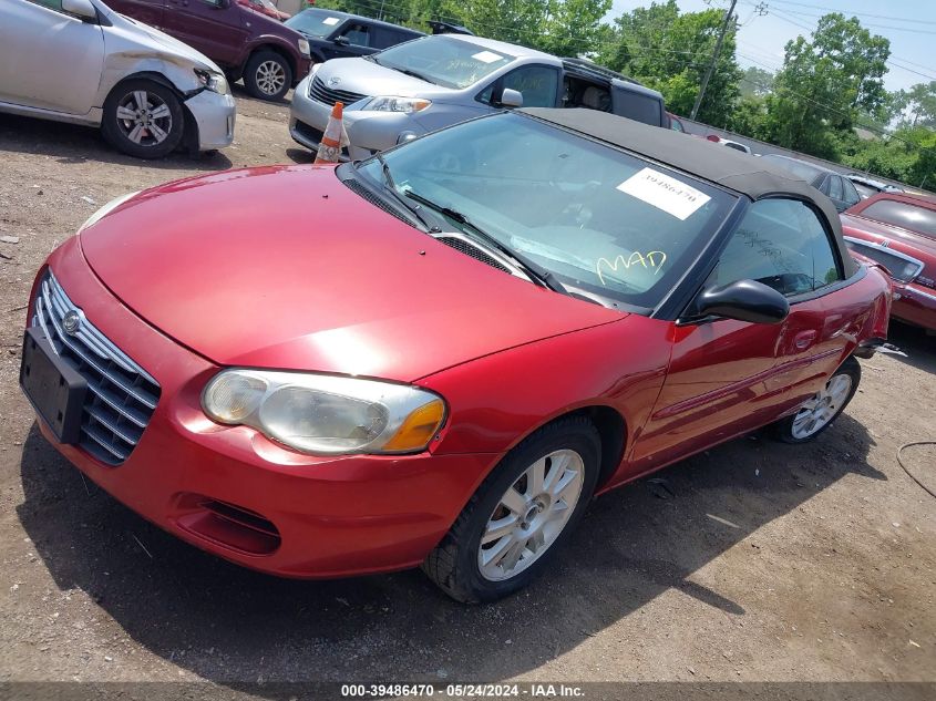 2004 Chrysler Sebring Gtc VIN: 1C3EL75R04N291982 Lot: 39486470