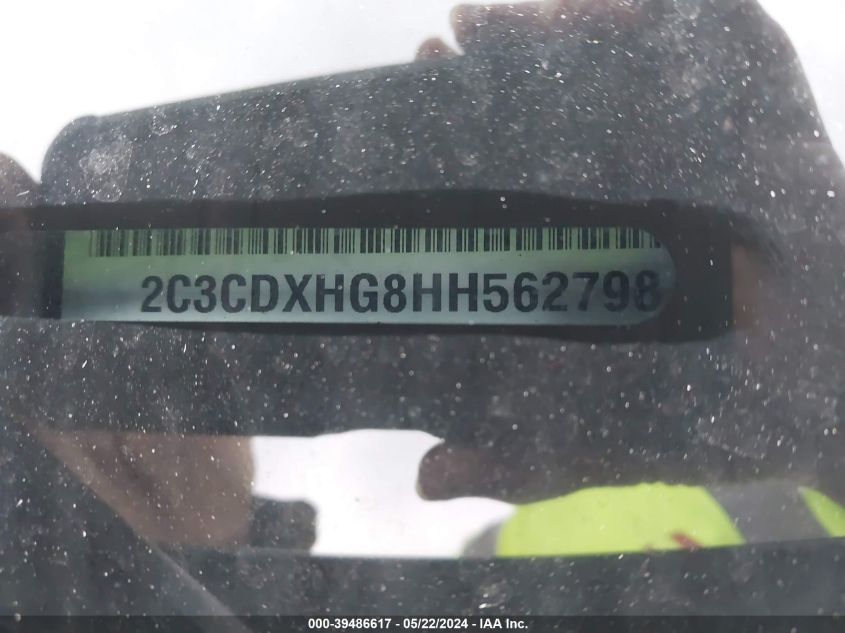 2017 Dodge Charger Sxt Rwd VIN: 2C3CDXHG8HH562798 Lot: 39486617