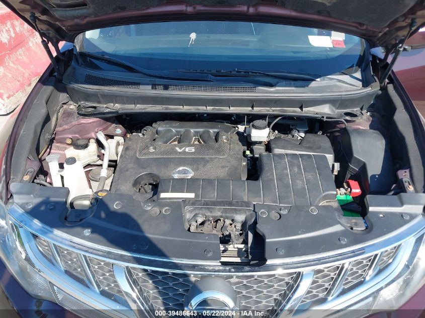 2013 Nissan Murano Sv VIN: JN8AZ1MW6DW322390 Lot: 39486643
