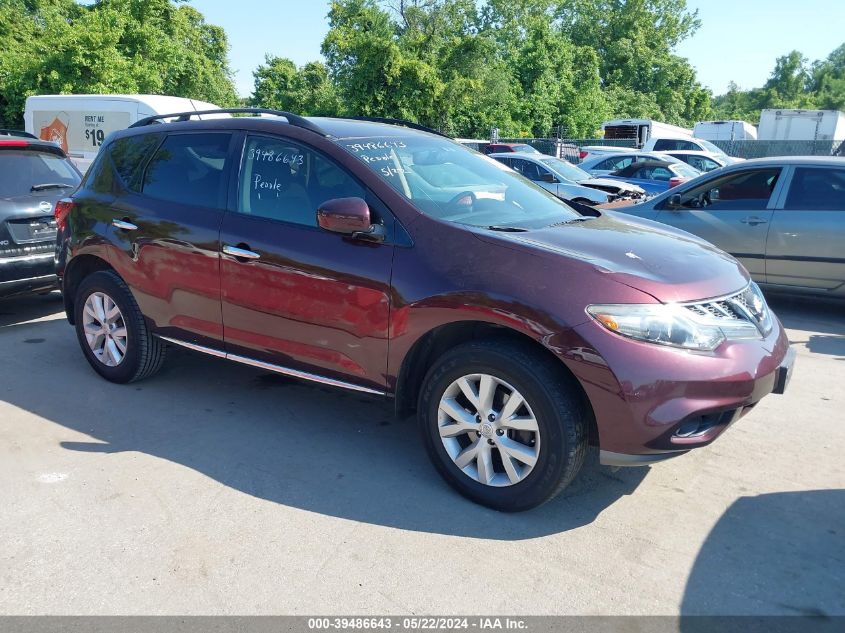 2013 Nissan Murano Sv VIN: JN8AZ1MW6DW322390 Lot: 39486643