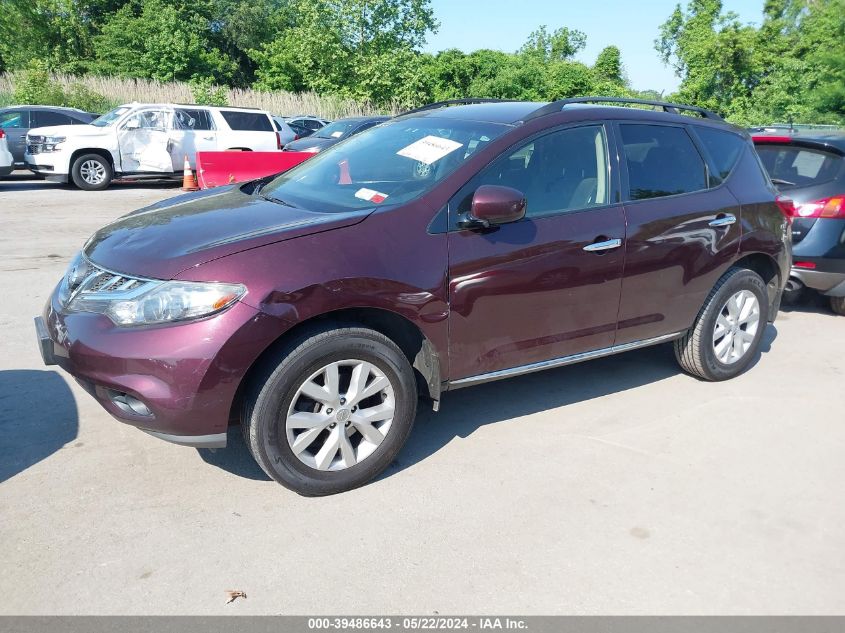 2013 Nissan Murano Sv VIN: JN8AZ1MW6DW322390 Lot: 39486643