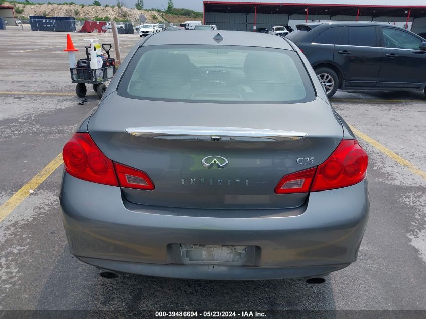 2011 Infiniti G25 Journey VIN: JN1DV6AP1BM601174 Lot: 39486694