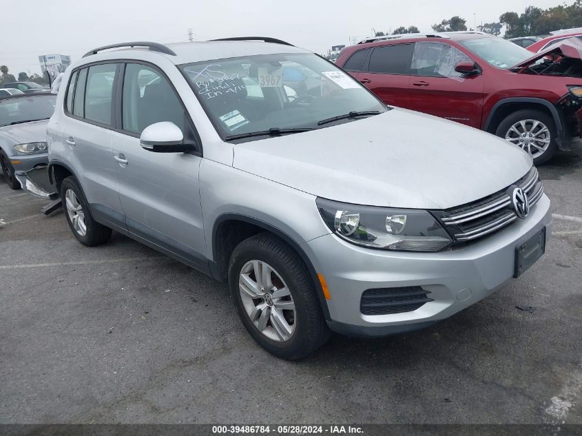 2017 Volkswagen Tiguan 2.0T S VIN: WVGAV7AX2HW512079 Lot: 39486784