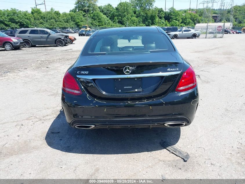 2016 Mercedes-Benz C 300 4Matic/Luxury 4Matic/Sport 4Matic VIN: 55SWF4KB5GU123981 Lot: 39486809