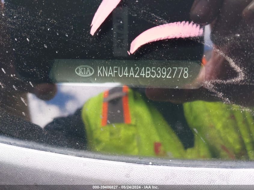 2011 Kia Forte Ex VIN: KNAFU4A24B5392778 Lot: 39486827