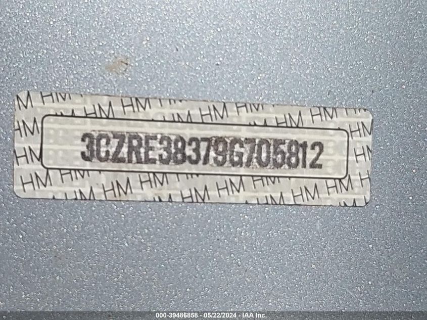 2009 Honda Cr-V Lx VIN: 3CZRE38379G705812 Lot: 39486858