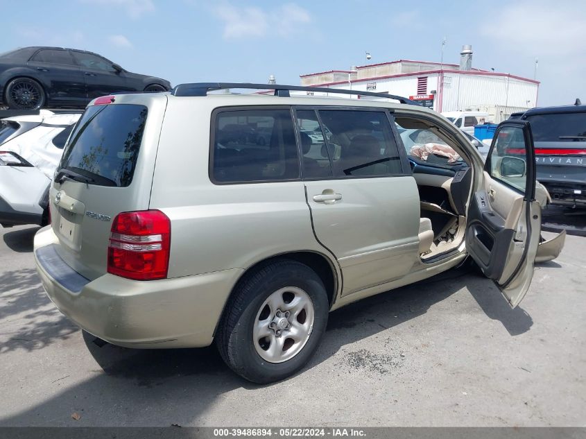 2003 Toyota Highlander VIN: JTEGD21A230071786 Lot: 39486894