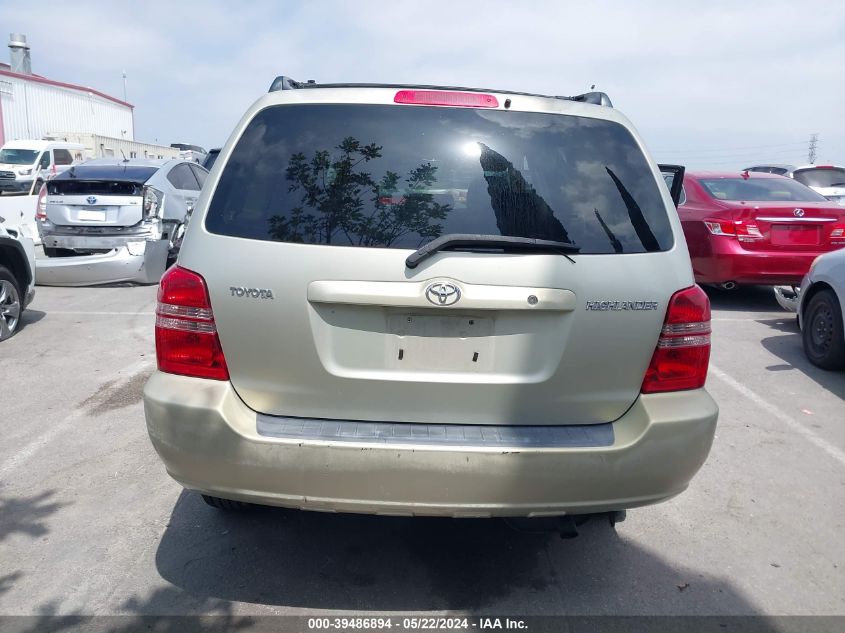 2003 Toyota Highlander VIN: JTEGD21A230071786 Lot: 39486894