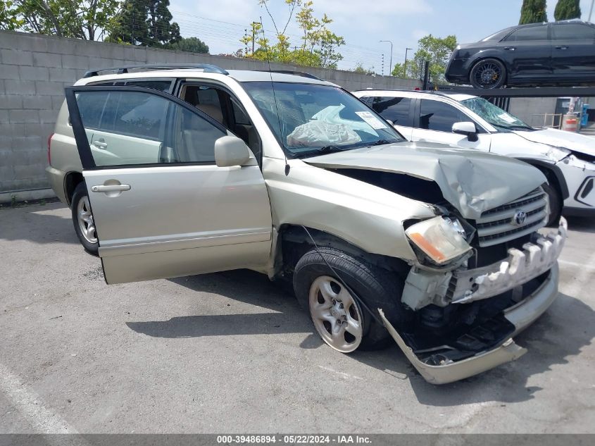 2003 Toyota Highlander VIN: JTEGD21A230071786 Lot: 39486894