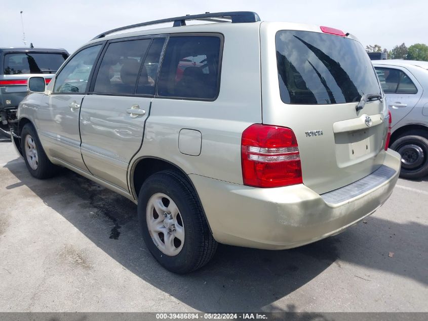 2003 Toyota Highlander VIN: JTEGD21A230071786 Lot: 39486894