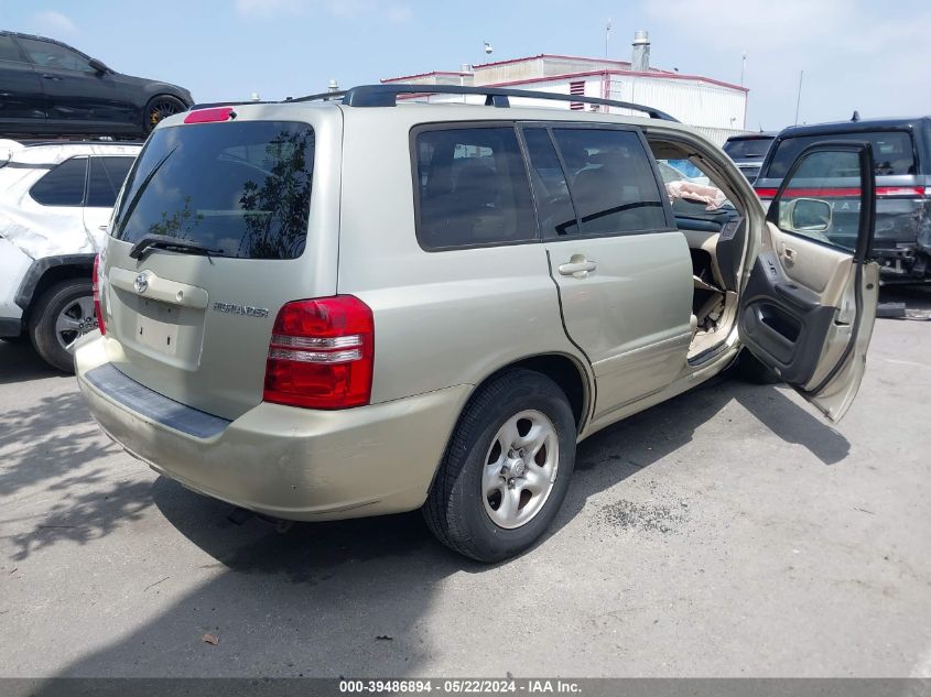 2003 Toyota Highlander VIN: JTEGD21A230071786 Lot: 39486894