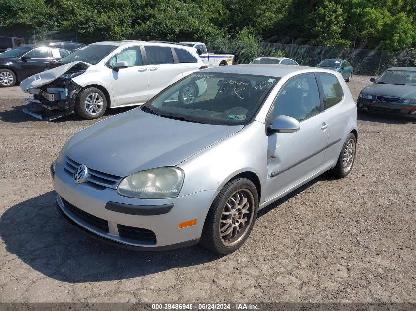 2009 Volkswagen Rabbit S VIN: WVWBB71K59W030343 Lot: 39486945