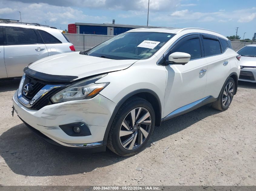 2017 Nissan Murano Platinum VIN: 5N1AZ2MG9HN123982 Lot: 39487008