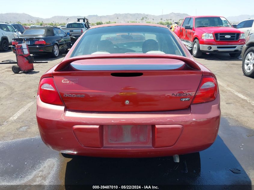 2003 Dodge Neon Sxt VIN: 1B3ES56C53D176006 Lot: 39487010