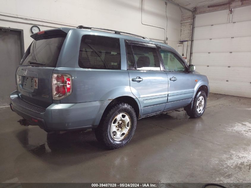 2007 Honda Pilot Ex VIN: 2HKYF18417H506366 Lot: 39487028