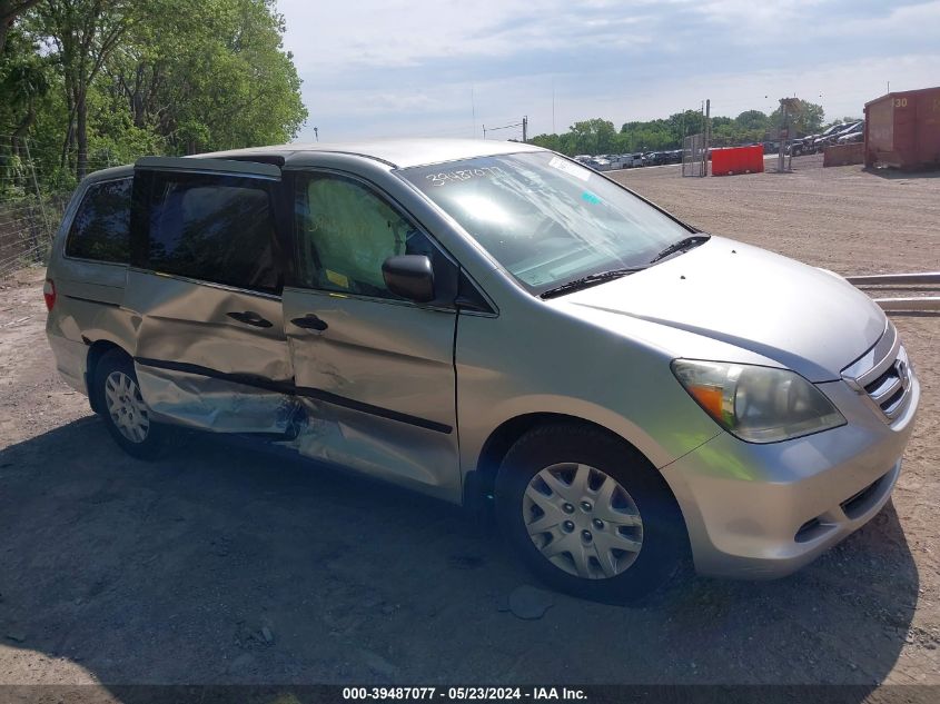 2007 Honda Odyssey Lx VIN: 5FNRL38267B094516 Lot: 39487077