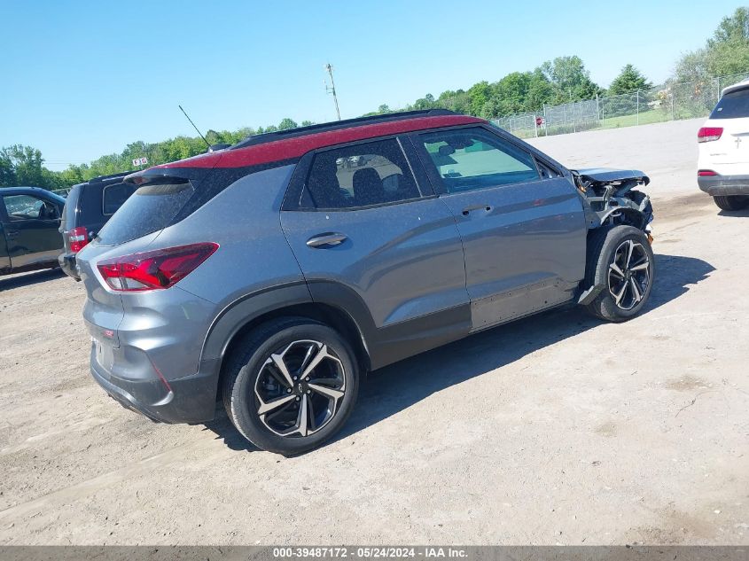 2022 Chevrolet Trailblazer Fwd Rs VIN: KL79MTSL4NB117061 Lot: 39487172