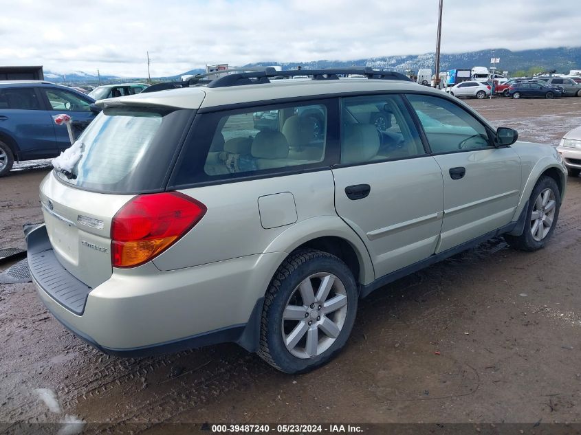 2006 Subaru Outback 2.5I VIN: 4S4BP61CX66331007 Lot: 39487240