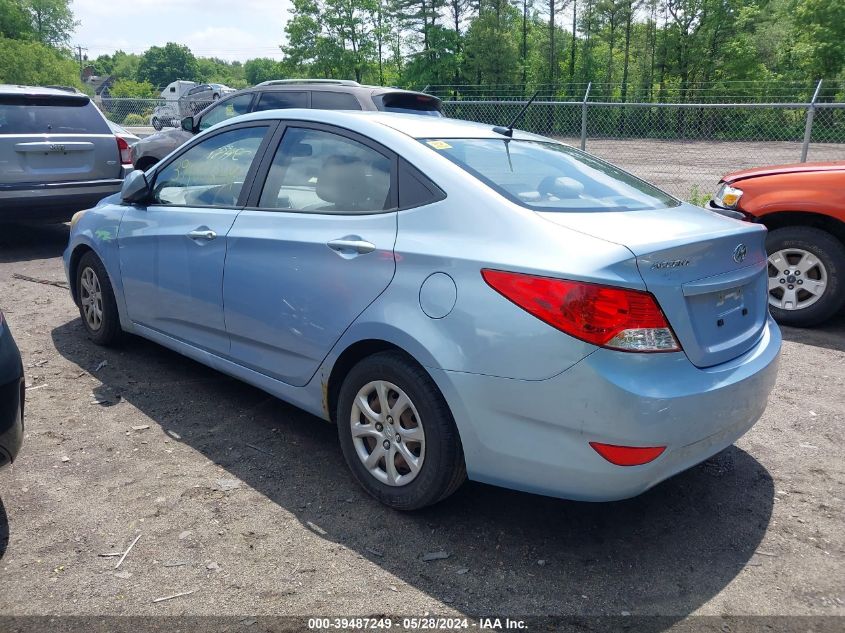 2013 Hyundai Accent Gls/Gs VIN: KMHCT4AEXDU343544 Lot: 39487249