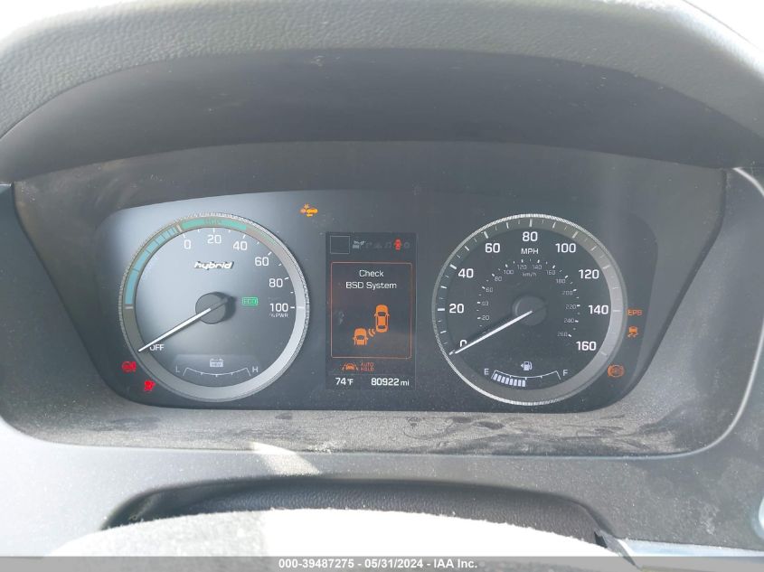 2017 Hyundai Sonata Hybrid Limited VIN: KMHE34L18HA046654 Lot: 39487275