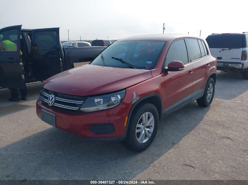 2012 Volkswagen Tiguan S VIN: WVGAV7AX6CW003881 Lot: 39487327